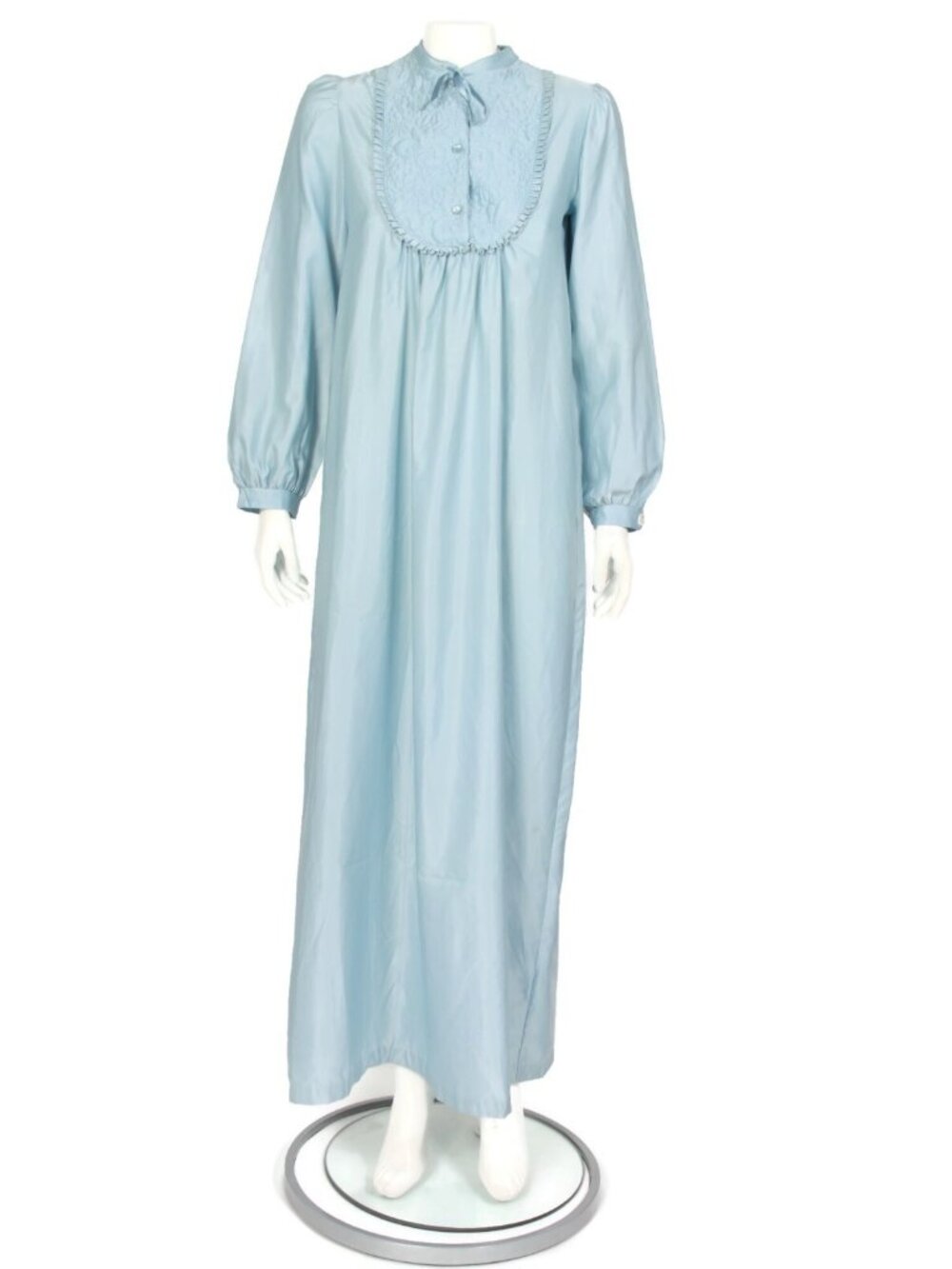 Vtg Miss Christian Dior Dress Nightgown Blue Embroidery size M 5/6 NWOT - 489